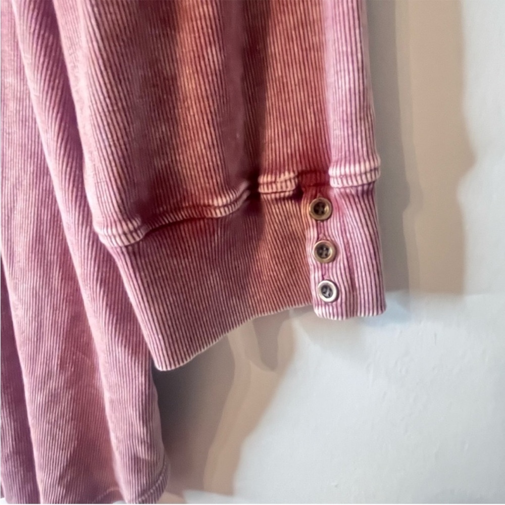 Anthropologie Jane & Delancey Mauve Ribbed
Burnout Sweatshirt Top Pullover Sz 2X - Picture 5 of 10